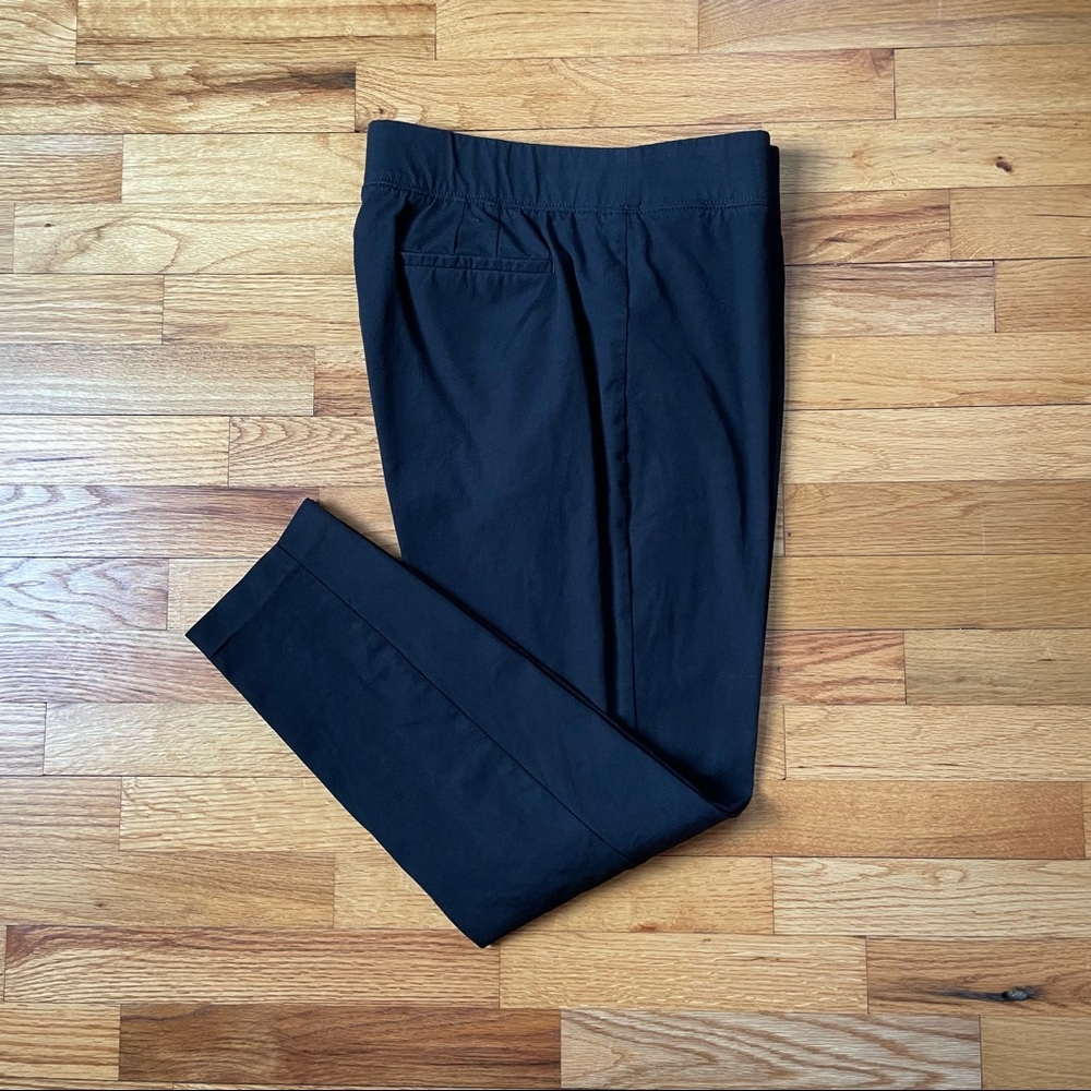 Talbots Bi-Stretch Pull-On Skinny Ankle Pants Sz 12 Very Good Condition Black